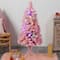 4ft. Pre-Lit Frosted Pink Cashmere Artificial Christmas Tree, Multicolor LED Lights